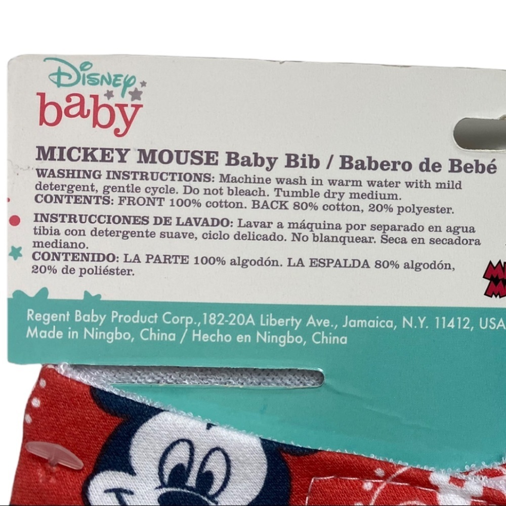NWT Disney Mickey Mouse 4-pack Cotton Jersey Bandanna Bibs - Picture 7 of 11